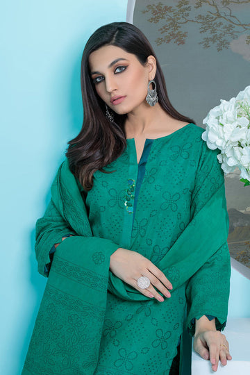 Bonanza Satrangi Urjs223p02 Green Bunai Jacquard 2022 Online Shopping